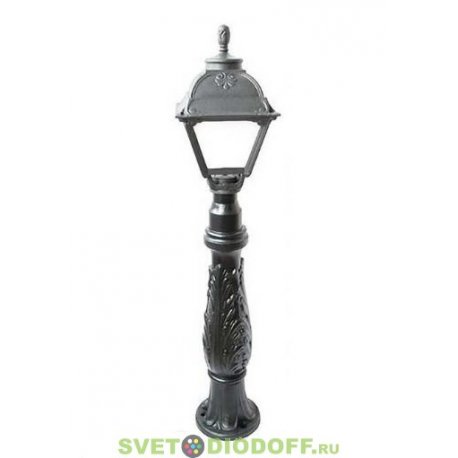 Уличный фонарь столб Fumagalli Lafet/Cefa черный/прозрачный 1,07м 1xE27 LED-FIL с лампой 800Lm, 2700К