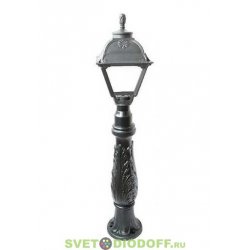 Уличный фонарь столб Fumagalli Lafet/Cefa черный/прозрачный 1,07м 1xE27 LED-FIL с лампой 800Lm, 2700К