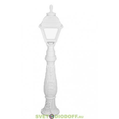 Уличный светильник столб Fumagalli Lafet/Cefa белый/матовый плафон 1,07м 1xE27 LED-FIL с лампой 800Lm, 2700К