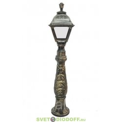 Уличный фонарь столб Fumagalli Lafet/Cefa античная бронза/прозрачный 1,07м 1xE27 LED-FIL с лампой 800Lm, 2700К