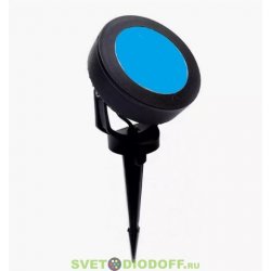 Светильник светодиодный грунтовый Fumagalli TOMMY SPIKE черный, синий 1XGX53 LED с лампой 7W