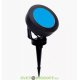 Светильник светодиодный грунтовый Fumagalli TOMMY SPIKE черный, синий 1XGX53 LED с лампой 3W