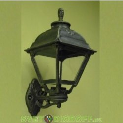 Уличный настенный светильник Fumagalli Bisso/Cefa античная бронза/прозрачный плафон 1xE27 LED-FIL с лампой 800Lm, 2700К