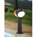 Уличный фонарь столб Fumagalli MINI GABRI REMI/LUCIA 2L, черный/опал оранжевый ореол 0,75м