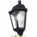 Светильник фасадный Fumagalli IESSE черный/прозрачный 1xE27 LED-FIL с лампой 800Lm, 2700К тёплый