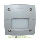 Светильник уличный (подсветка ступеней, отмоски) FUMAGALLI LETI 100 SQUARE-EL LED серый/опал 1xGX53 LED с лампой 3W