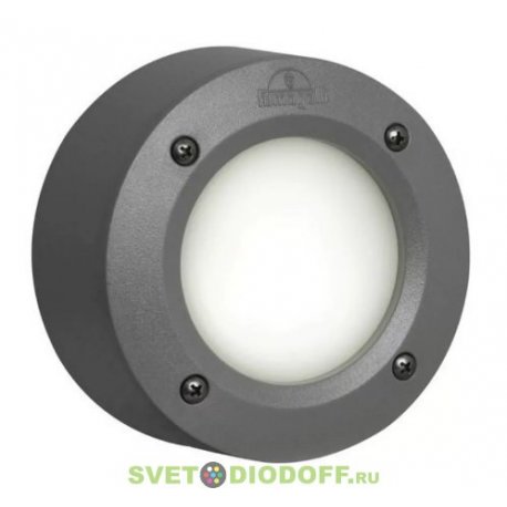Светильник уличный (подсветка ступеней, отмоски, стен) FUMAGALLI EXTRALETI 100 Round LED серый/опал 1xGX53 LED с лампой 3W