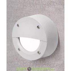 Светильник уличный (подсветка ступеней, отмоски, стен) FUMAGALLI EXTRALETI 100 Round-EL LED белый/опал 1xGX53 LED с лампой 3W