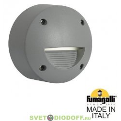 Светильник уличный (подсветка ступеней, отмоски) FUMAGALLI EXTRALETI 100 Round-ST LED серый/опал 1xGX53 LED с лампой 3W