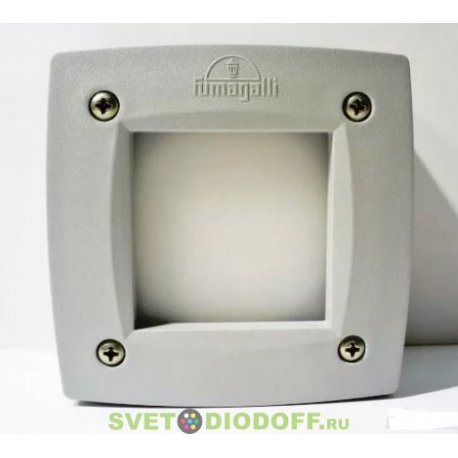 Светильник уличный (подсветка ступеней) FUMAGALLI LETI 100 SQUARE LED белый/опал 1xGX53 LED с лампой 3W