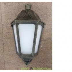 Светильник фасадный Fumagalli IESSE античная бронза/опал 1xE27 LED-FIL с лампой 800Lm, 2700К тёплый
