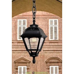 Подвесной уличный светильник Fumagalli Sichem/Cefa черный/прозрачный без лампы