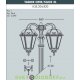 Фонарный столб Фумагалли (Италия) TABOR/SILOE 2L DL черный, опал вверх 3.57м, вниз 3,13м