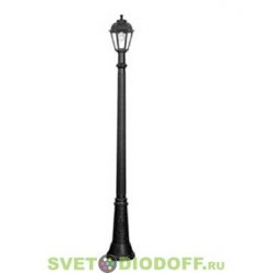 Столб фонарный уличный Фумагалли ARTU/SABA черный, опал, 1,82м., 1xE27 LED-FIL с лампами 800Lm, 2700К