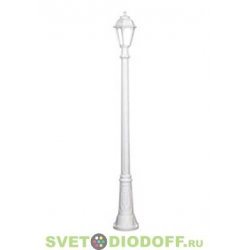Столб фонарный уличный Фумагалли ARTU/SABA белый, прозрачный, 1,82м., 1xE27 LED-FIL с лампами 800Lm, 2700К