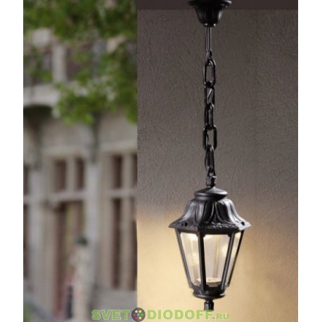 Уличный подвесной светильник Fumagalli Sichem/Anna черный, прозрачный 1xGX53 LED с лампой 800Lm, 4000К