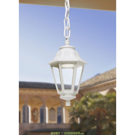 Уличный подвесной светильник Fumagalli Sichem/Anna белый, прозрачный 1xGX53 LED с лампой 800Lm, 4000К