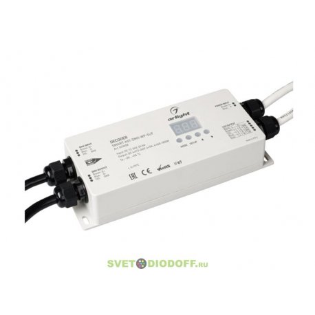 Декодер SMART-K61-DMX-WP-SUF (12-36V, 4x5A) (Arlight, IP67 Пластик, 5 лет)