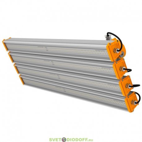 Линейный светодиодный промышленный светильник Т-Линия v2.0х4, 400Вт, 64000Лм, 1000мм 5000К Прозрачный