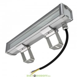 Архитектурно-фасадная подсветка, светильник БАРОККО S 10Вт, 1320Лм, CRI80, 3000К Теплый, оптика 60х100°, 600мм