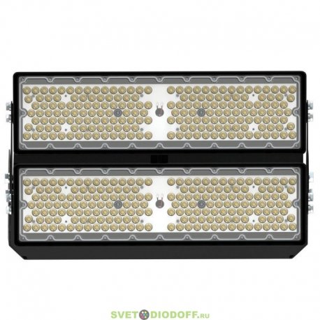 Мощный светодиодный прожектор Плазма Про 600Вт, 96000Лм, CRI70, 5000К Яркий дневной, оптика 25°, IP66/IP67
