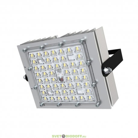 Светодиодный Прожектор серия 50 S, 55Вт, 8800Лм, 5000К Яркий дневной, линза широкая 135х55 градусов, IP67