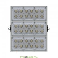 Прожектор светодиодный, мощный серия S 100Вт, 5000К Яркий дневной, 16100Лм, оптика 55°, IP67