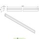 Архитектурный светодиодный светильник ЛИНИЯ Модерн v2.0 Профиль Козырек, 9Вт, 980Лм (9Вт/м) 24V DC, 5000К, Опал, 1000мм