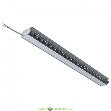 Линейный архитектурный светильник Модерн v2.0 12Вт Оптик 1280Лм (16Вт/м) 48В DC CRI80 5000К оптика 70° Профиль, козырек 750мм
