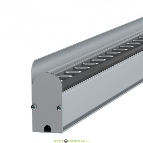 Линейный архитектурный светильник Модерн v2.0 8Вт Оптик 860Лм (16Вт/м) 48В DC CRI80 5000К оптика 70° Профиль, козырек 500мм