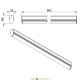 Архитектурный светодиодный светильник ЛИНИЯ Модерн v2.0 Профиль, 2Вт, 274Лм (3Вт/м) 48V DC, 5000К Яркий дневной, Опал, 675мм