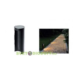 Ландшафтный светодиодный светильник LGD-Path-Round90-H250B-7W Warm White черный