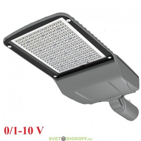 Уличный консольный светодиодный светильник Гроза М v2, 120Вт 5000К, линза 155×70°, 20200Лм, 5лет, управление 0-10 В