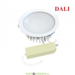 Встраиваемый светодиодный светильник Даунлайт 50 L DALI, 50Вт, 6800Лм, 5000К Яркий Дневной, Опал, 224×180х90мм