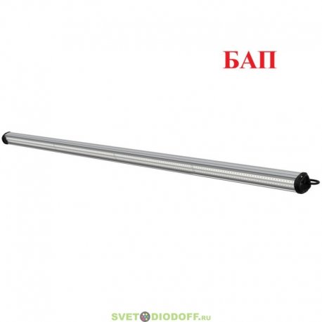 Аварийный линейный светодиодный светильник Т-Линия Оптима 40Вт, 6850Лм, 5000К Яркий дневной, Прозрачный, 2000мм, БАП 5Вт 1,5час