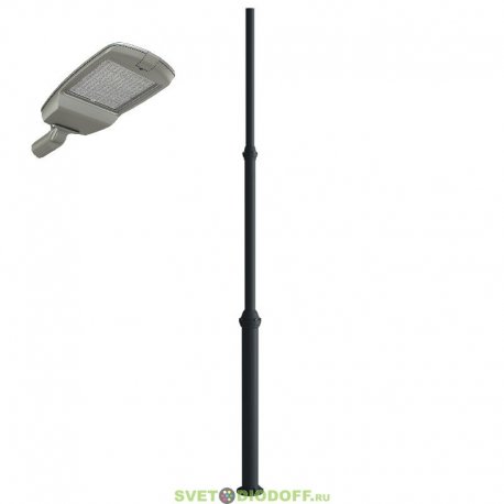 Парковый светодиодный светильник Гроза М ЭКО 40Вт 4000К Дневной, оптика 155×70 градусов, 6000Лм и Опора 3,5м.п.