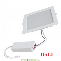 Встраиваемый LED светильник Даунлайт 20 QM DALI 20Вт 2380Лм 5000К Яркий дневной Опал 185×185×32мм
