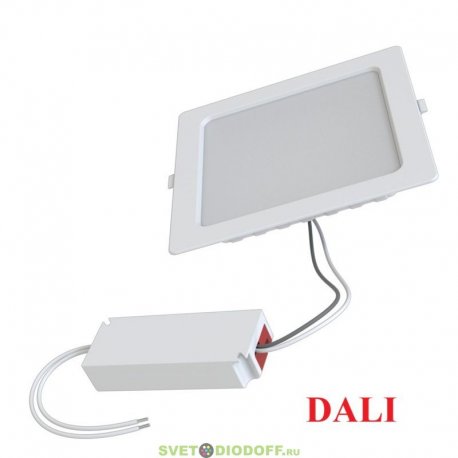Встраиваемый LED светильник Даунлайт 20 QM DALI 20Вт 2380Лм 5000К Яркий дневной Опал 185×185×32мм