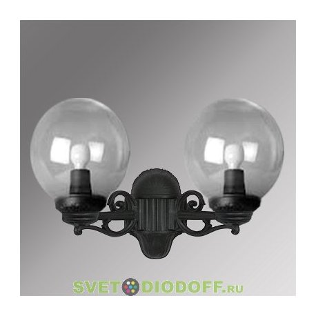 Уличный настенный светильник Fumagalli Porpora/GLOBE 250 черный, прозрачный (вверх или вниз)