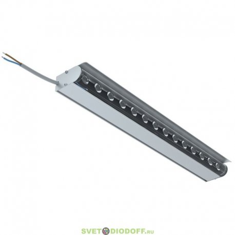 Линейный архитектурный светильник Модерн v2.0 6Вт Оптик 680Лм (12Вт/м) 48В DC CRI80 5000К оптика 15° Профиль, козырек 500мм