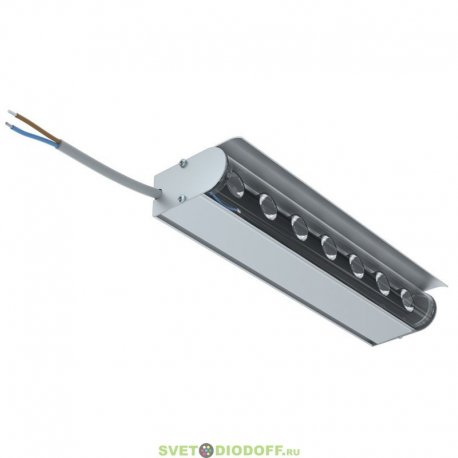 Линейный архитектурный светильник Модерн v2.0 3Вт Оптик 290Лм (12Вт/м) 48В DC CRI80 5000К оптика 15х60° Профиль, козырек 250мм