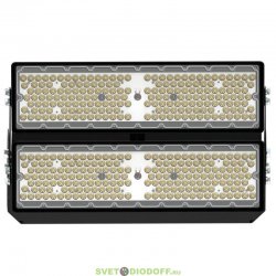 Мощный светодиодный прожектор Плазма Про 600Вт, 85800Лм, CRI80, 5000К Яркий дневной, оптика 25°, IP66/IP67