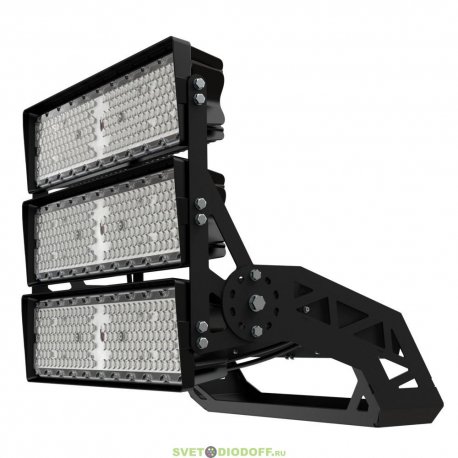 Мощный светодиодный прожектор Плазма Про 1200Вт, 141600Лм, CRI80, 5000К Яркий дневной, оптика узкая 12°, IP66/IP67