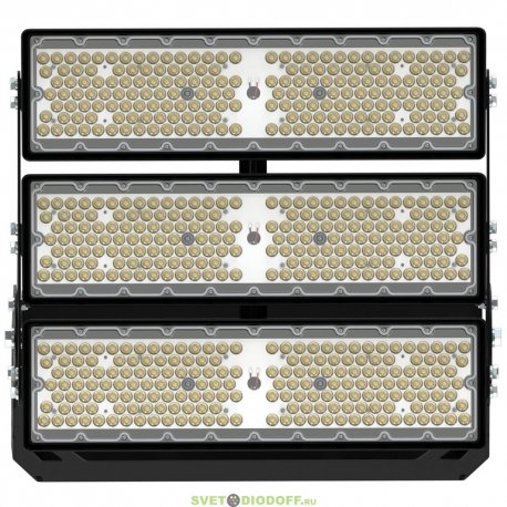 Мощный светодиодный прожектор Плазма Про 1000Вт, 142000Лм, CRI80, 5000К Яркий дневной, оптика 25°, IP66/IP67