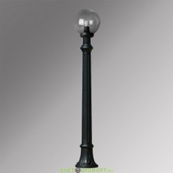 Столб фонарный уличный Fumagalli Aloe R/Globe 250 черный, шар дымчатый 1,35м