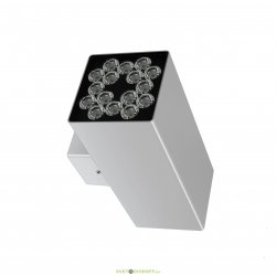 Фасадный двухсторонний светильник Акцент Куб ДУО 40Вт, 4760Лм, 5000К, оптика 25°, IP67, Скрытый монтаж, 260×150×105