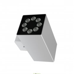 Фасадный двухсторонний светильник Акцент Куб ДУО 32Вт, 3810Лм, 5000К, оптика 10°, IP67, Скрытый монтаж, 220×150×105