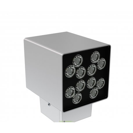 Фасадный односторонний светильник Акцент Куб 24Вт, 2860Лм, 5000К, оптика 10х65°, IP67, Скрытый монтаж, 130×150×105