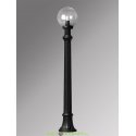 Столб фонарный уличный Fumagalli Aloe/GLOBE 300 черный, шар прозрачный 1,4м