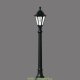 Столб фонарный уличный Fumagalli Aloe/Rut черный, прозрачный 1,5м 1xE27 LED-FIL с лампой 800Lm, 2700К